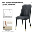 thumbnail image 5 of Sumdeal PU Leather Dining Chairs with Black Metal Legs (Kitchen, Bedroom, Office)，Set of 4，Black, 5 of 6
