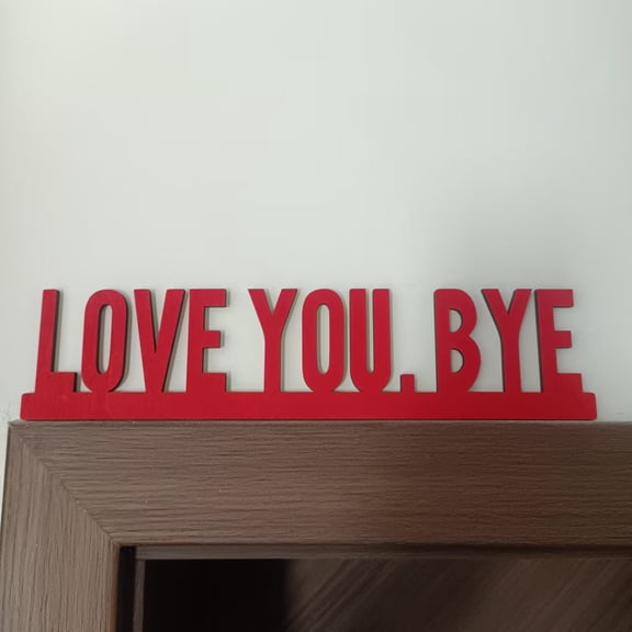 Wooden Handicraft Letter Ornaments - Rustic Right Angle Door Decorations for Home Entryway/Living Room/Bedroom, Durable Wood Letters for Wall/Door Accents, Perfect Gift for Housewarming, 12*3in, Red