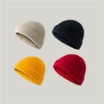 thumbnail image 4 of Qarigey Gorro de punto, gorro de lana, gorro cálido, mano de obra fina, transpirable, Unisex, para hombre, suave, lavable, para exteriores, suministros Sombreros Negro/M, 4 of 6
