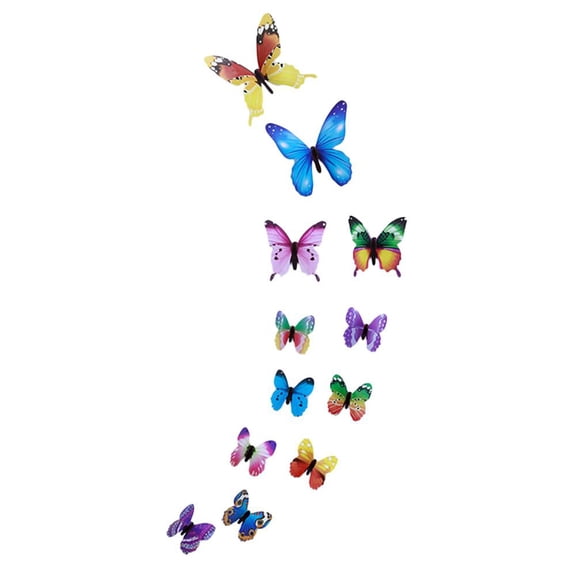 GlowinThe Dark Wall, Butterfly DecorationsforBedroom, 12 Set, Multitone, Butterfly Nursery Decor, GlowinThe Dark Party Supplies, Wall Decorations