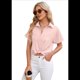thumbnail image 3 of Camisa de Corta con Botones para Mujer, Color Rosa, Talla M, 3 of 10