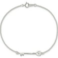 thumbnail image 4 of Sterling Silver Polished Cz Heart Key Bracelet (Width 5.6) (Length 8) - Jbsp, 4 of 5