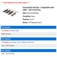 thumbnail image 2 of Front Brake Pad Set - Compatible with 2009 - 2019 Ford Flex 2010 2011 2012 2013 2014 2015 2016 2017 2018, 2 of 2