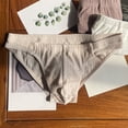 thumbnail image 4 of Men Briefs Low-rise Elastic Waist Breathable Underwear Smooth Wiring Wrinkled Panties Daily Wear, 4 of 8