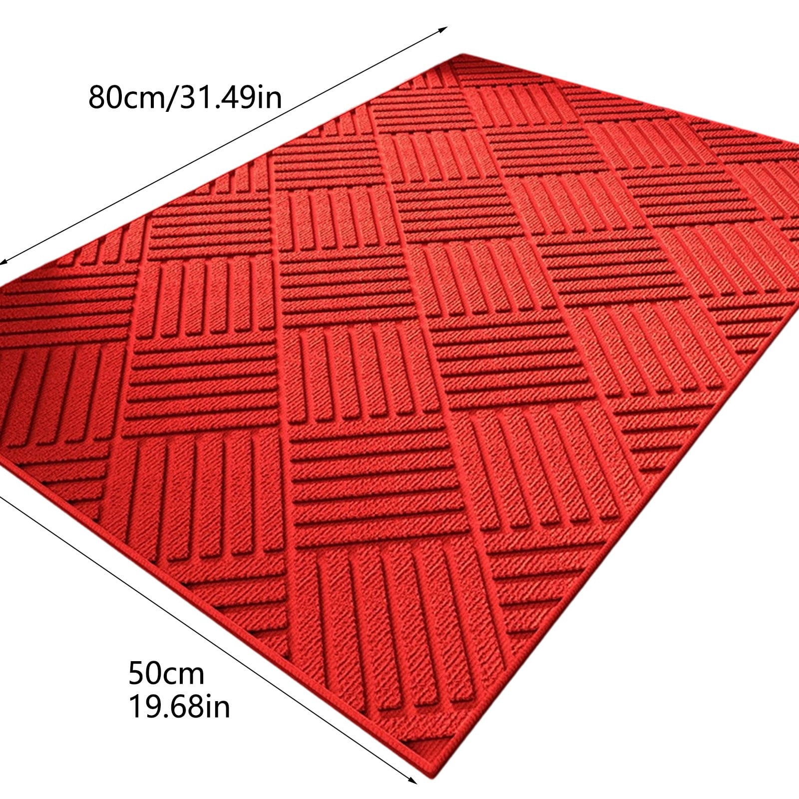 Heavy Duty Indoor Outdoor Doormat 31x19.6 Inch, Low Profile Front Door Mat Outside Entrance, Stain and Fade Resistant Welcome Mat for High Traffic Area, Non Rubber Entry for Patio