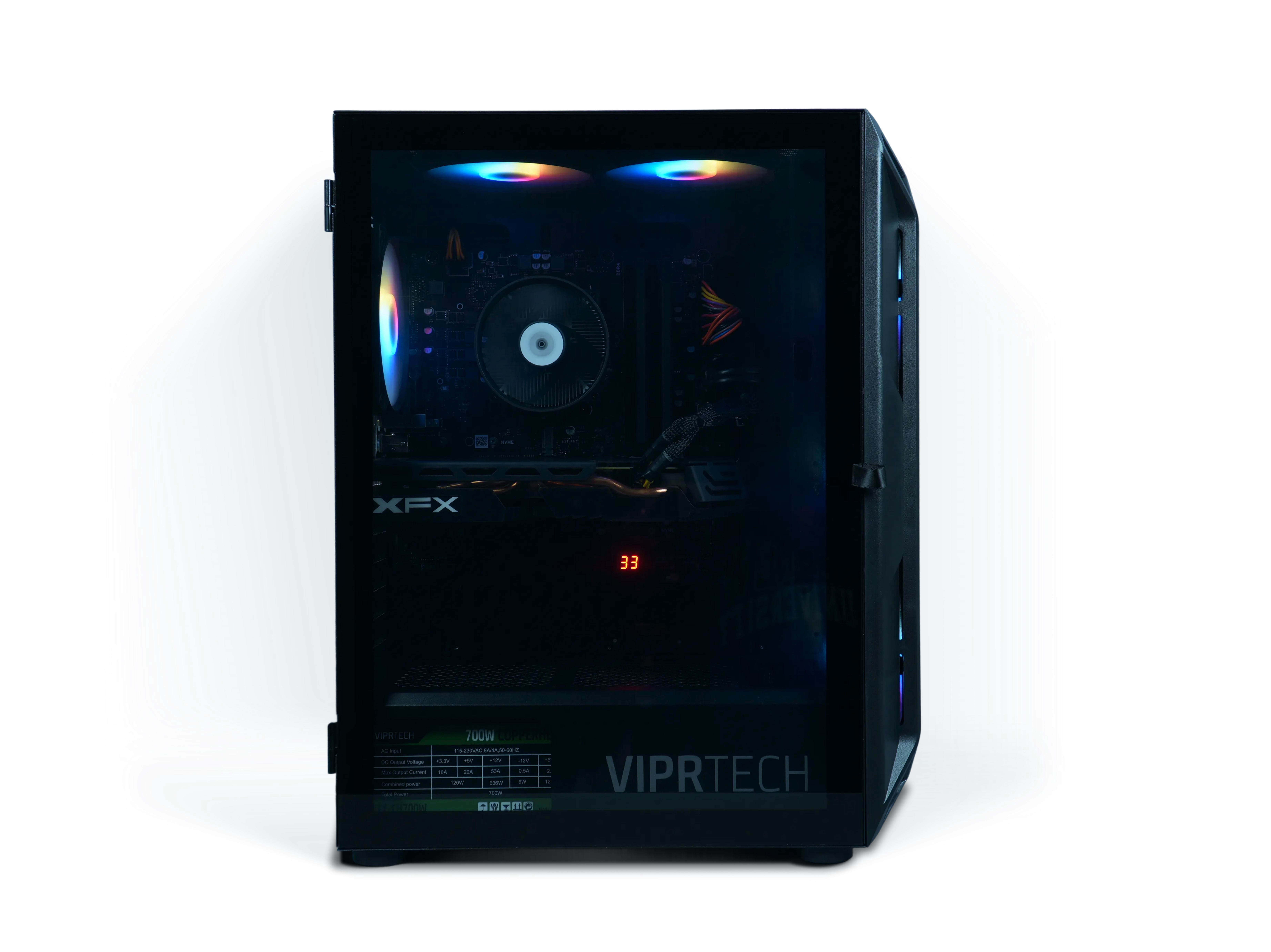 ViprTech Rebel 4.0 Gaming PC - AMD Ryzen 7 (4.1GHz), RTX 4060 8GB, 16GB DDR4, 1TB SSD, Desktop, Black