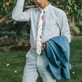 thumbnail image 4 of Vintage Tie & Slim Tie Option: Wildflower Print Necktie, Perfect for Outdoor Activities, 4 of 6