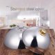thumbnail image 4 of Stainless Steel Cloche Food Cover Dome Serving Plate Dish Dining Dinner for Home Kitchen Restaurant Cafe, 4 of 4