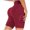 Red, variant on Juebong Women's Yoga Running Short Pants Printed Compression Leggings Low Rise Workout Tights Shorts with Pocket