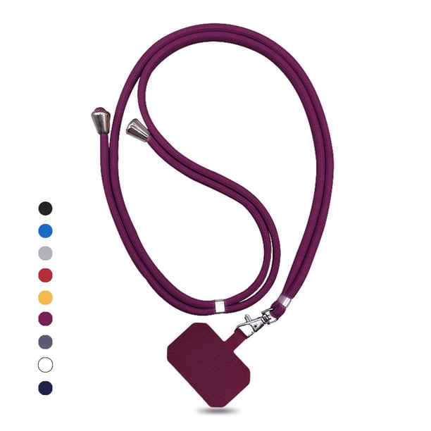 Cordón para teléfono móvil Inteprter correa para el cuello ajustable universal para colgar Vino rojo