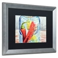 thumbnail image 2 of Trademark Fine Art "Ball Jar with 3 Peppers" Canvas Art by Jennifer Redstreake Black Matte, Silver Frame, 2 of 3