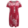thumbnail image 3 of WILLBEST Vestidos Casuales para Mujer Vestido Estilo Túnica Estilo Bohemio con Cuello Redondo y Dobladillo Oscilante Étnico para Verano y Playa XXXGrande, 3 of 3