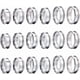 thumbnail image 1 of 1 caja de 18 anillos de acero inoxidable ranurados, tamaño 7/8/9/10/11/12, con núcleos en blanco de 8 mm de ancho, redondos y vacíos con incrustaciones ranuradas., 1 of 9