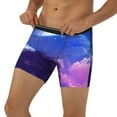 thumbnail image 3 of Picia Dreamy Colorful Starry Sky Pattern Men's Athletic Long Leg Briefs , Performance Stretch Underwear，Moisture-Wicking, 3 of 7