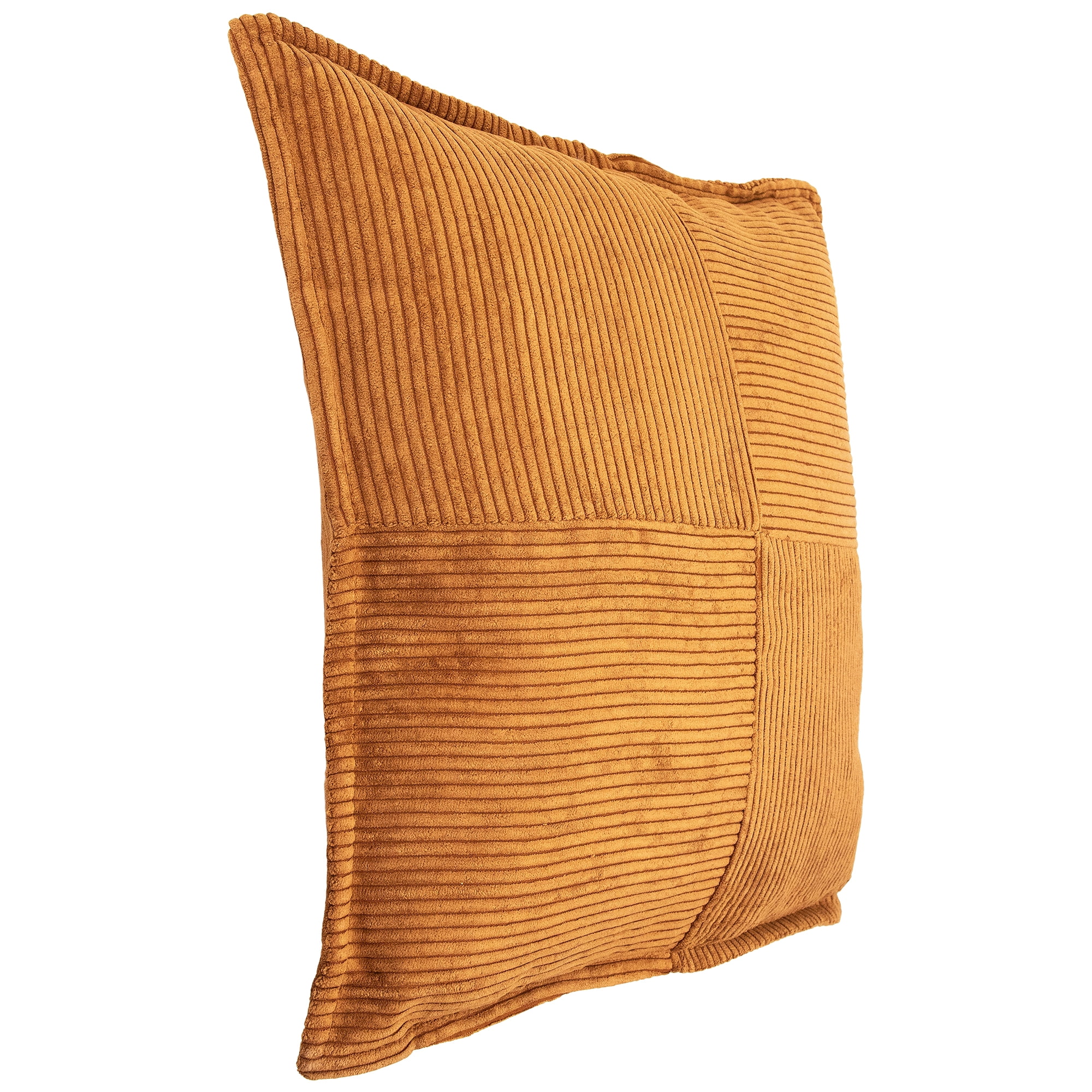 Corduroy Square Throw Pillows - 18" x 18" - Brown - Set of 2
