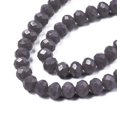 thumbnail image 3 of Opaque Solid Color Glass Beads Strands Faceted Rondelle Medium Purple 8x6mm Hole: 1mm about 63~65pcs/strand 39~40cm, 3 of 3