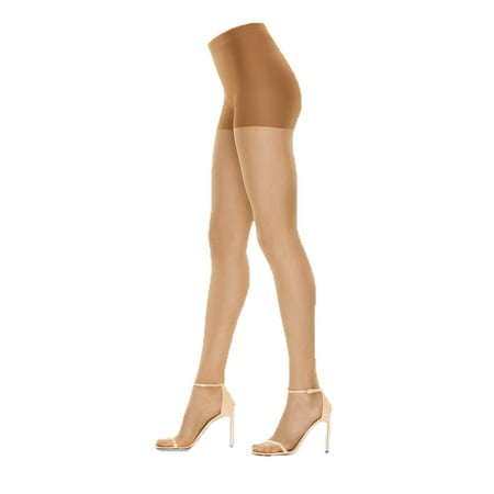 Hanes Women 1-Pair Tummy Control Premium Perfect Nudes Tights Caramel (Best Tights To Hide Veins)