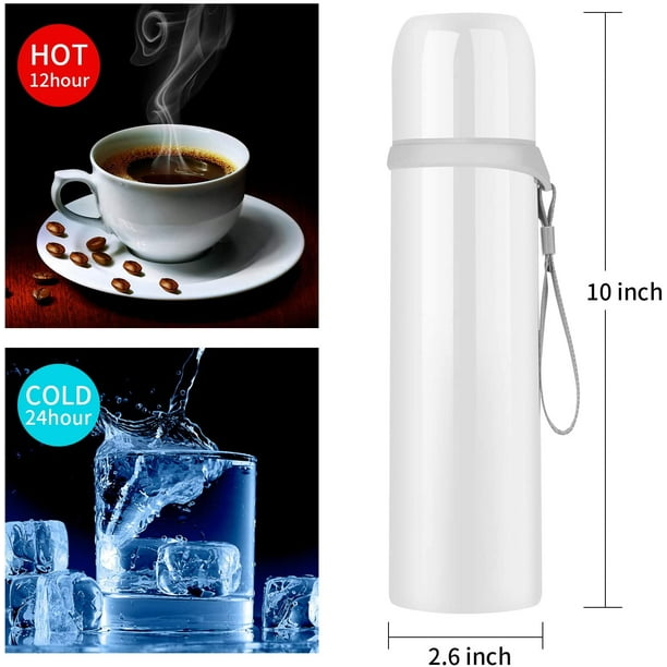 Bouteille thermos à café en acier inoxydable, double paroi, petite  isolation sous vide, tasse à eau
