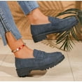 thumbnail image 4 of Womens Loafers Shoes Platform Chunky Penny Loafer Lug Sole Comfortable Slip On Work Office Business Casual Dress Shoes, US Size 5-11.5, 4 of 11