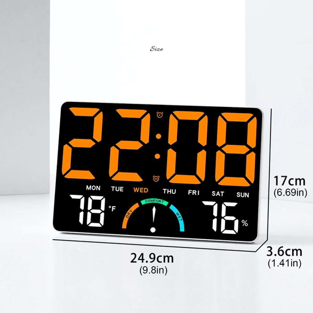 YIGSECU Weather Stations Clock With Temperature Humidity Trend Alarm Weather Forecast