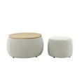thumbnail image 4 of Storage Ottoman, 2 in 1 Function, Work as End Table, Ottoman with a Small Seat, for Bedroom and Living Room, Gray, 4 of 12
