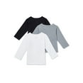 thumbnail image 2 of Garanimals Baby Boys Basic Long Sleeve T-Shirt Multipack Set, 3-Piece, Sizes 0/3M-24M, 2 of 2