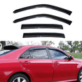 thumbnail image 2 of KAIHUIXING 8 Pieces - Sun Rain Wind Deflectors Door Window Visors Outside Mount Channel Style Dark Smoke Tint for Chevy for Cruze 2010-2015, 2 of 10