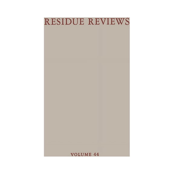 Reviews of Environmental Contamination a Residue Reviews: Residues of Pesticides and Other Contaminants in the Total Environment, Book 44, (Paperback)