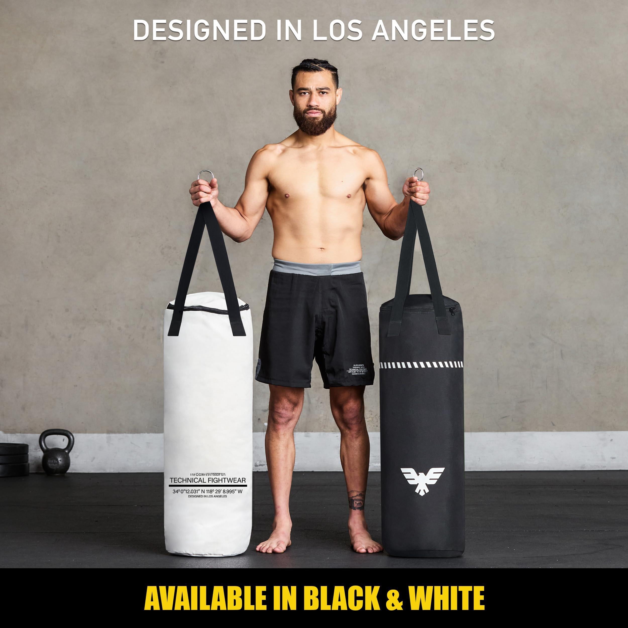Boxing Bag 4 Ft - Heavy Duty Canvas Punching With Straps For  Mma Muay Thai Kickboxing Martial Arts & Fitness Unfilled