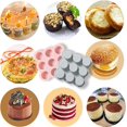 thumbnail image 2 of 2-Pcs Air Fryer Muffin Pan, Reusable Silicone Air Fryer Baking Pan, Non-Stick Mini Cupcake Pan, Silicone Muffin Pan For Baking, Burger Bread Pan, Air Fryer Accessories, 9 Cavities, 2 of 7
