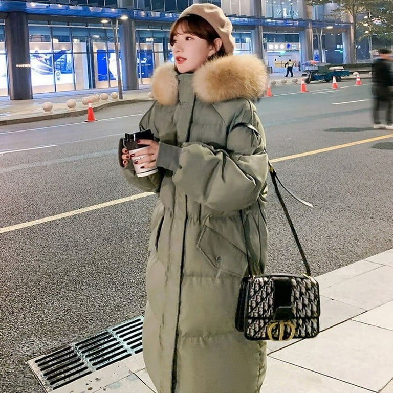 DanceeMangoo Winter Coat Women Korean Loose Coats and Jackets Women  Clothing Warm Parkas Cotton Padded Mid-length Jacket Chaqueta Nieve Mujer 