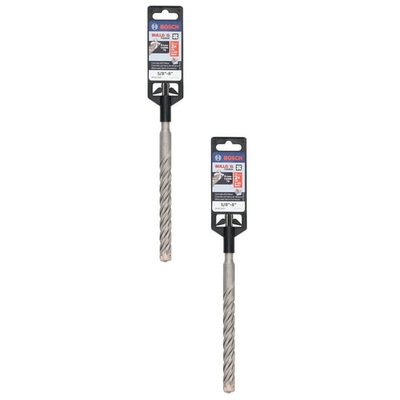 Bosch HC4C2102 SDS-plus Bulldog Tough 4-Cutter 5/8" x 8" Rotary Hammer Bit (2-Pack)