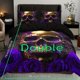 thumbnail image 4 of 3pcs Soft and Breathable Purple Rose Skull Pattern Duvet Cover Set for Bedroom, Guest Room, and Dorm Decor - Includes 1 Duvet Cover and 2 Pillowcases (Core Not Included), 4 of 4
