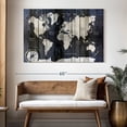 thumbnail image 3 of Elephant Stock Wood Texture World Map Wall Art - Horizontal Canvas Wall Art - Living Room Wall Decor - Map Canvas - Gray And Black Decor - 51" x 34", 3 of 8