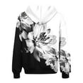 thumbnail image 4 of Deals up to 50% off LEBONYARD Womens Coats Clearance under $10,Women's Casual Printed Long Sleeve Zipper Hooded Tops Blouse with Pocket Sweatshirt Jackets White XXXL, 4 of 6