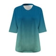 thumbnail image 4 of Neewe Womens Plus Size Tops 3/4 Sleeve Shirts V Neck Pleated Blouses Dressy Casual Fashion Tunic Top (1X-5X), 4 of 5