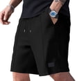 thumbnail image 6 of FUZHIQ Men's Cotton Casual Shorts Elastic Waistband Board Shorts Loose Summer Walking Shorts Knee Length Cargo Pants,L, 6 of 7
