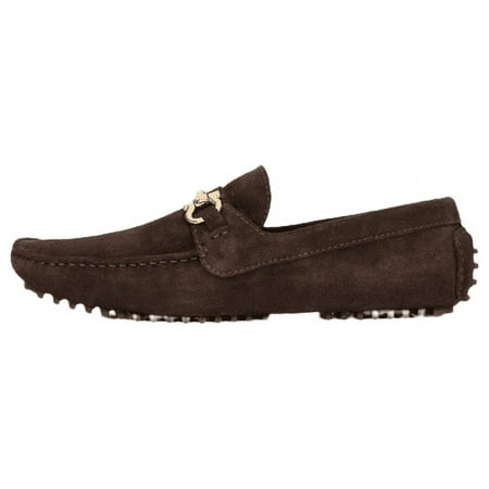 

Pair Of Kings Shoes Men s Top Kicker Brown Suede Leather Moccasins Dress Shoes (Brown Suede 13)