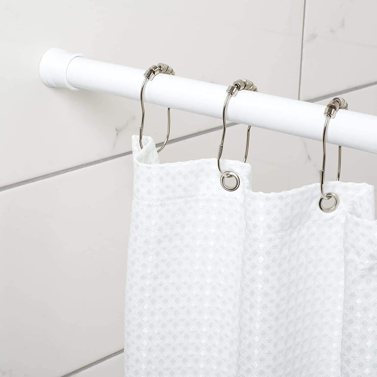 Zenna Home Tension Shower Rod, 27-40 inches, White, Adjustable