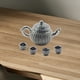 thumbnail image 3 of Juego de tetera de metal para casa de muñecas de 6 piezas, regalo de cocina, tetera a escala 1:12, taza de té plata, 3 of 9
