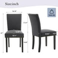 thumbnail image 4 of Sillas de Comedor Tapizadas, Juego de 4 Sillas Parsons de Tela para Cocina, Con Tachuelas Decorativas, Patas de Madera Robusta y Asiento Acolchado – Silla Acentuadora Moderna para Sala de Estar, 4 of 9