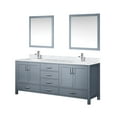 thumbnail image 5 of Dark Grey Bath Vanity 80" W X 22" D, Marble Top, Faucet, 30" Mirrors - Scratch And Stain , Relaxing Bathroom Cabinet Unit Double D With Top Faucet , Included Surface, 5 of 5