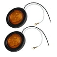 thumbnail image 2 of Luz Led redonda para remolque, lámpara de liquidación de marcador lateral amarillo, impermeable, Universal, para camioneta, autobús, camioneta, UTE, UTV, 2 pulgadas, 2 of 12