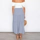 thumbnail image 5 of Falda larga boho elástica de cintura alta para mujer: con volantes, corte en A, cordón, poliéster, para todas las estaciones, tallas S-XL., 5 of 8