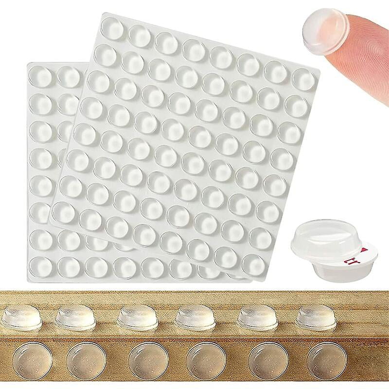 Furniture Bumpers, 128 Pieces Premium Clear Adhesive Pads Rubber