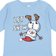 thumbnail image 4 of Inktastic Let It Snow Christmas Snowman Boys or Girls Long Sleeve Toddler T-Shirt, 4 of 5