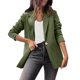 thumbnail image 1 of Gibobby Blazer para mujer chamarra casual para mujer de manga larga con frente abierto para trabajo oficina para el trabajo(Verde,M), 1 of 5