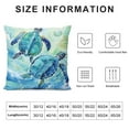thumbnail image 5 of JEUXUS  Sea Turtle Throw Pillow Covers Super Soft Coastal Ocean Watercolor Sea Animal Turtle Cushion Cover ' Decorative Standard Square Accent Pillow Cases for Sofa Couch Bedroom (Blue), 5 of 5