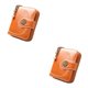 thumbnail image 3 of Qarigey Cartera corta de almacenamiento Retro PU Cartera de cuero Bolso portatarjetas Naranja Naranja 2Conjunto, 3 of 6