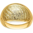 thumbnail image 5 of 14K Yellow Gold Diamond-cut Lattice Pattern Dome Ring - Ring Size 6.5, 5 of 8